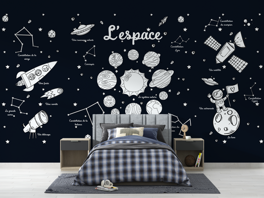 Papier Peint à colorier - Espace