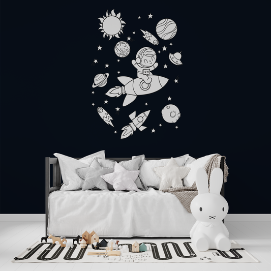 Sticker mural "Cosmorêve" – Repositionnable et sans colle