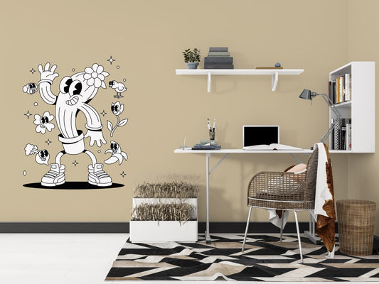 Sticker mural " Funky Kaktus” – Repositionnable et sans colle
