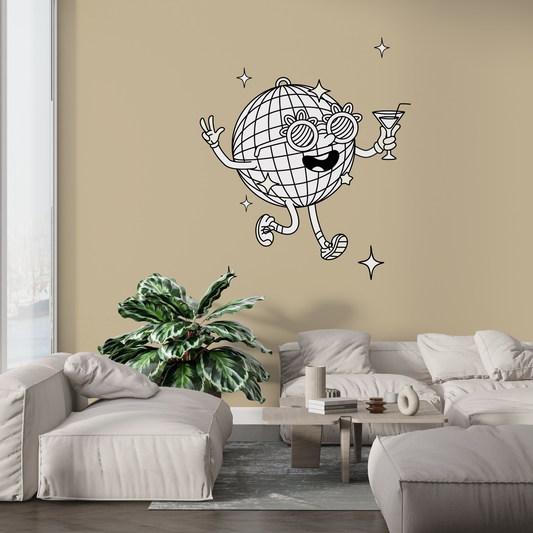 Sticker mural "Gin & Glitter” – Repositionnable et sans colle