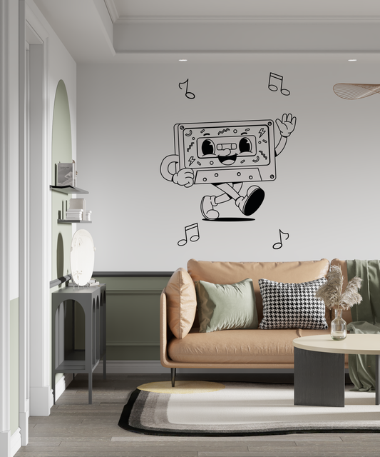 Sticker mural "Groovy Man” – Repositionnable et sans colle "