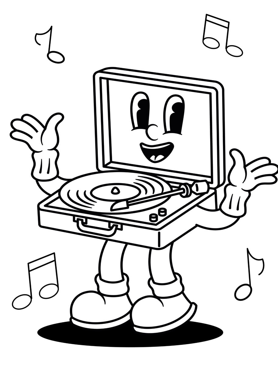 Sticker mural "Groove à emporter” – Repositionnable et sans colle