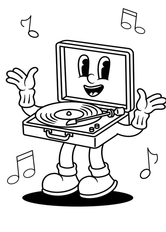 Sticker mural "Groove à emporter” – Repositionnable et sans colle