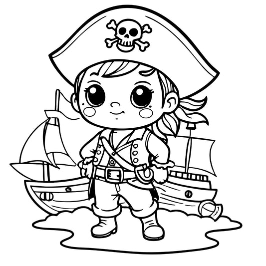 Sticker mural "Pirate !" – Repositionnable et sans colle
