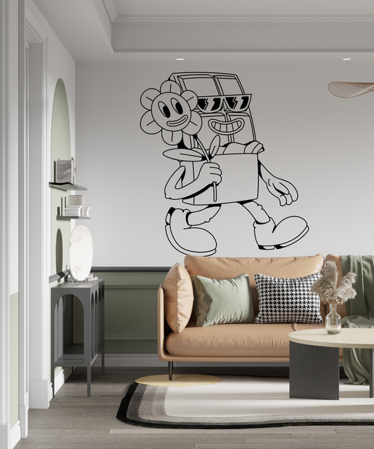 Sticker mural "Séducteur” – Repositionnable et sans colle