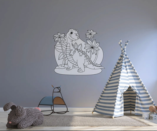 Sticker mural “T-Rex island” – Repositionnable et sans colle